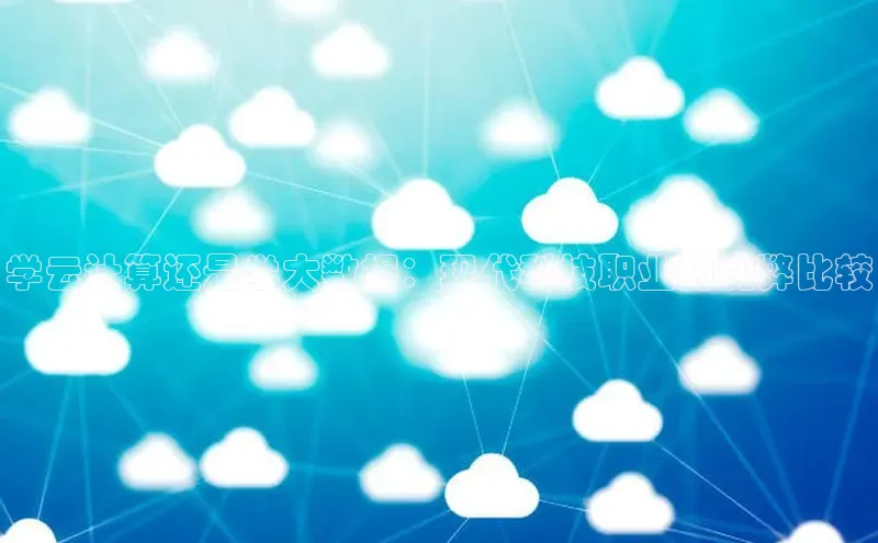 杏悦vip登录入口百度取证学云计算还是学大数据：现代科技职业的利弊比较
